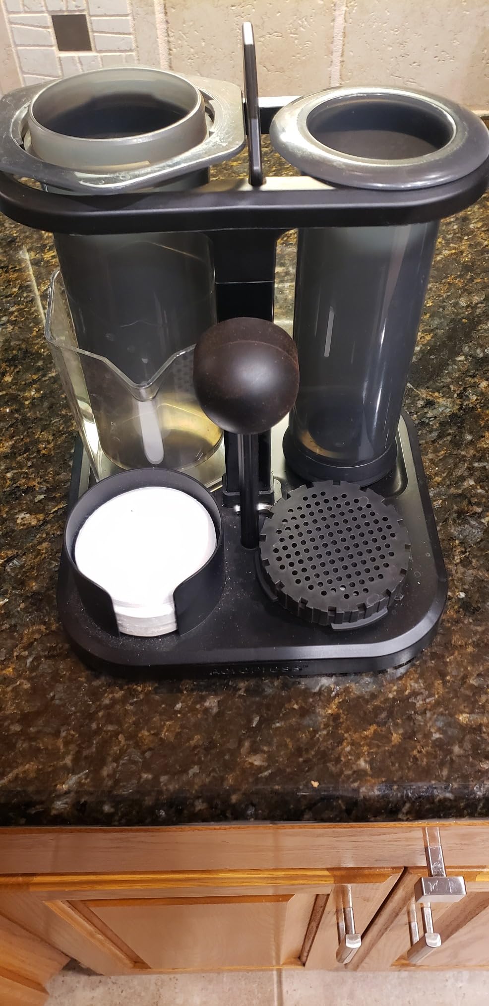 AeroPress Organizer Stand | Durable Coffee Bar Station, Compact Storage Solution, Fits Every AeroPress Manual Coffee Maker, Except Premium and Go customer photo 2