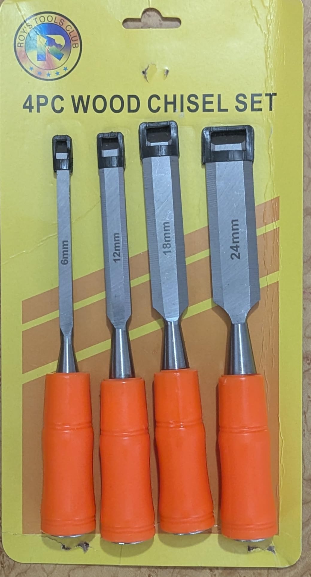 4 Piece Wood Chisel Sets Woodworking Tools Set, Wood Chisels for Woodworking with Steel Hammer End, 6mm, 12mm, 18mm, 24mm customer photo 2