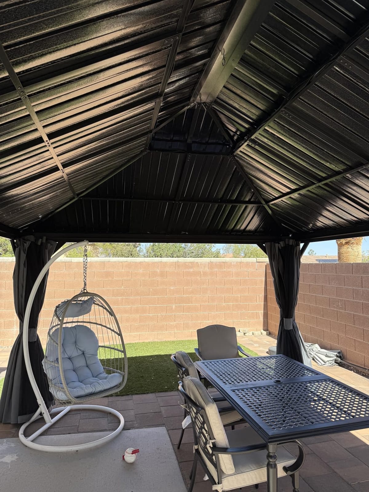 Aoxun 12' X 16' Hardtop Gazebo with Drainage, Aluminum Outdoor Gazebos | Patio Pergola with 4.7