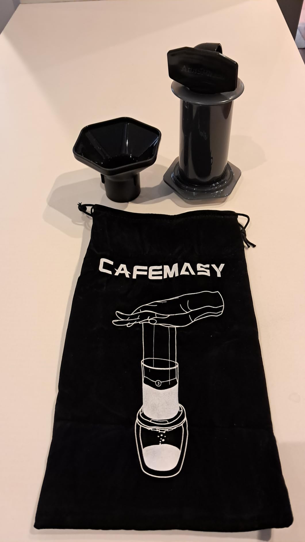 CAFEMASY Coffee Funnel and Travel Bag Kit Compatible with Aeropress Original Go XL Portable Espresso Coffee Maker Replacement Parts Coffee Accessories Tool customer photo 1
