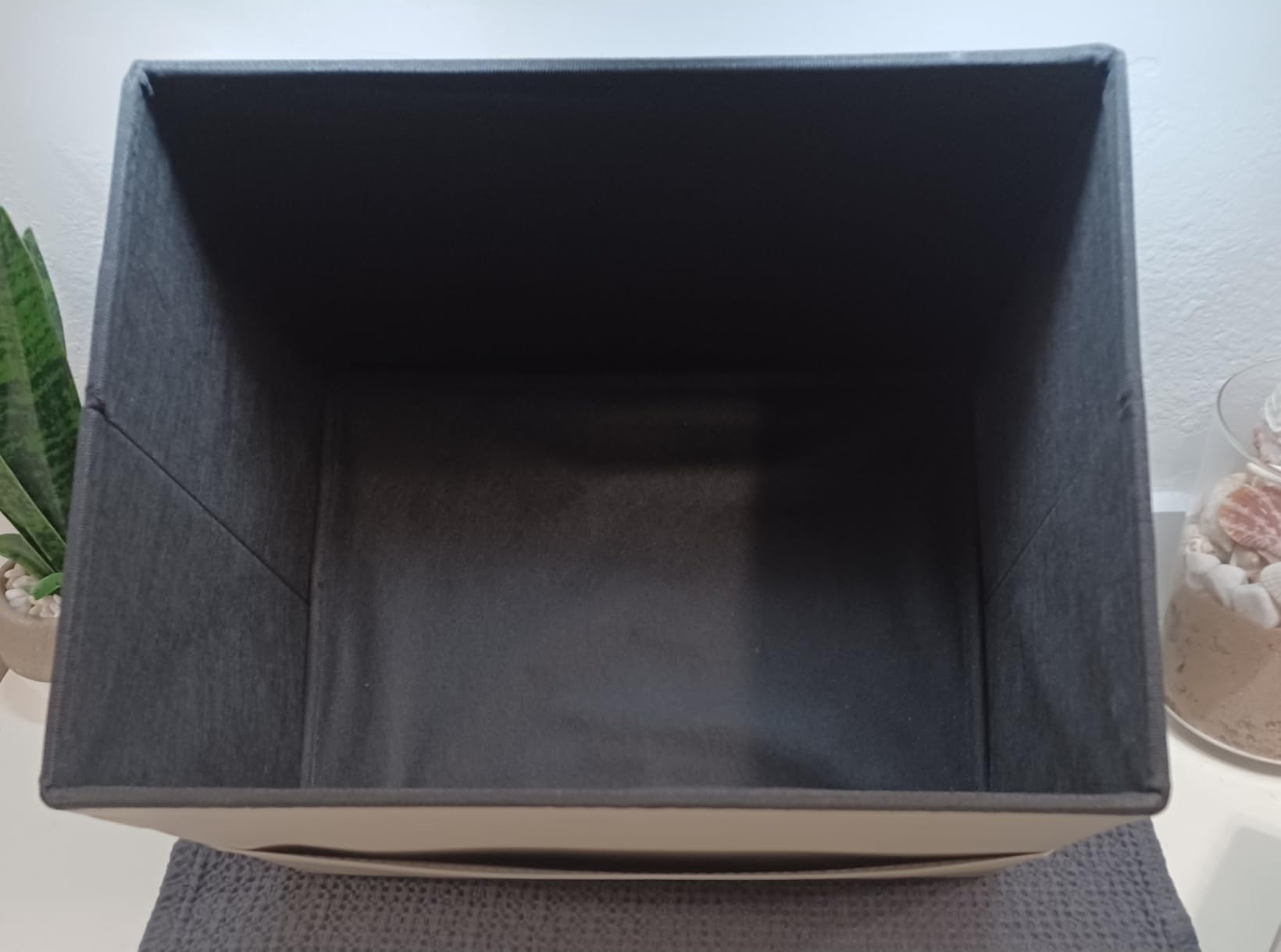 Ottoman with Storage, Folding Leather Foot Stools Ottoman for Dorm, Brown customer photo 1