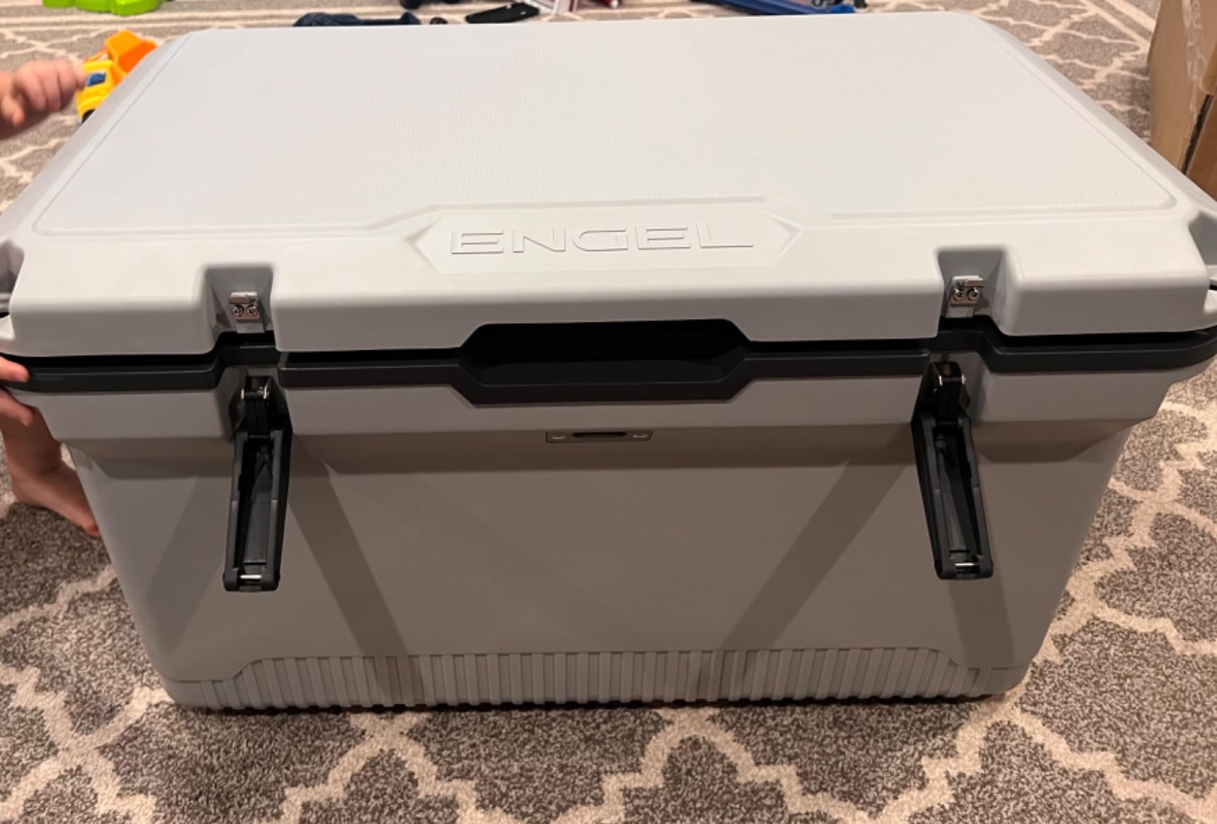 ENGEL 60 QT Ultra-Light Injection Molded Cooler - Ice Chest Keeps Ice up to 7 Days - Cooler Includes Wire Basket, Divider and Built-in Bottle Opener customer photo 1