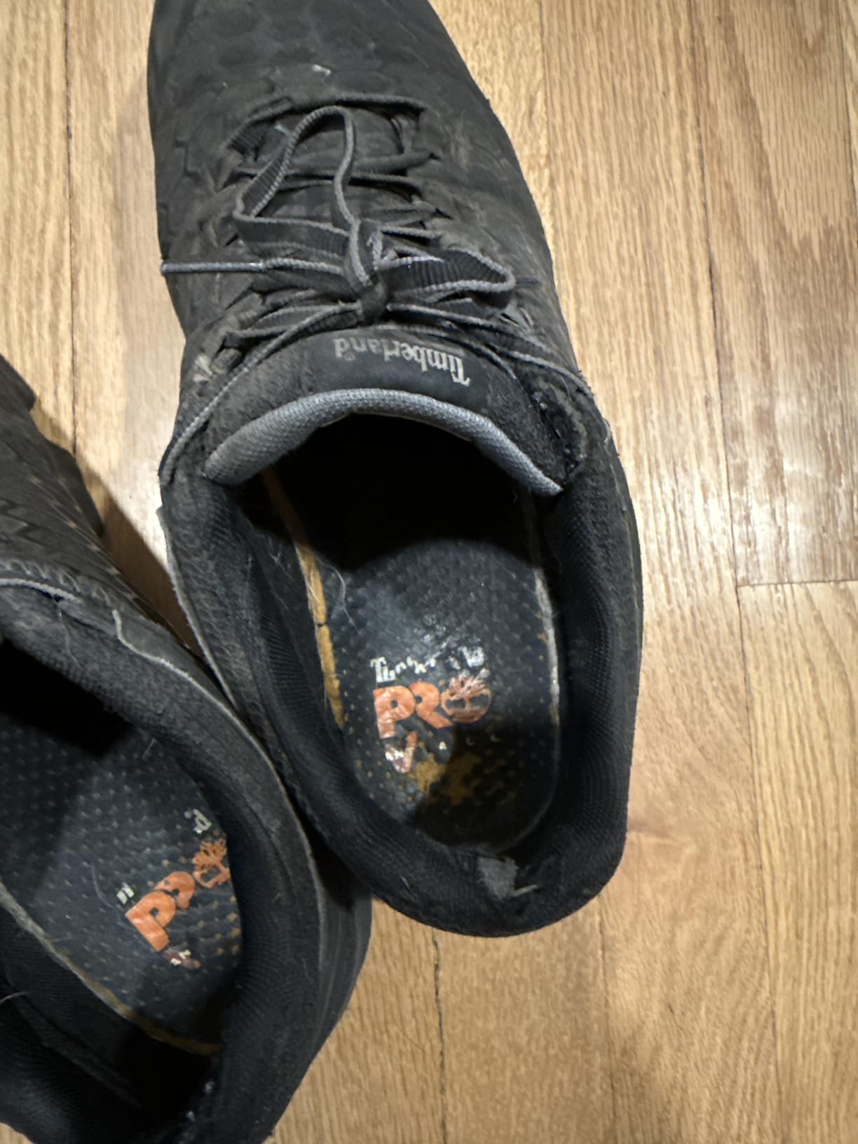 Timberland PRO Men's Powertrain Sport Alloy Safety Toe Industrial Athletic Work Shoe, Black/Orange-2024 New, 8.5 customer photo 2