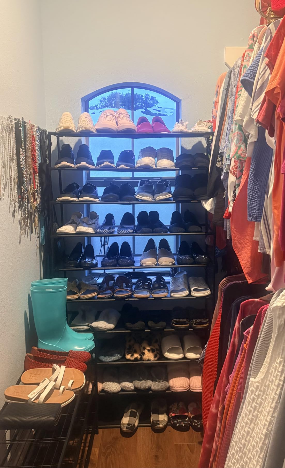 VTRIN 10 Tier Shoe Rack Tall Large Capacity Wide Shoe Organizer with Two Hooks Sturdy Metal Shoe Shelf for Entryway, Closet, Bedroom customer photo 1