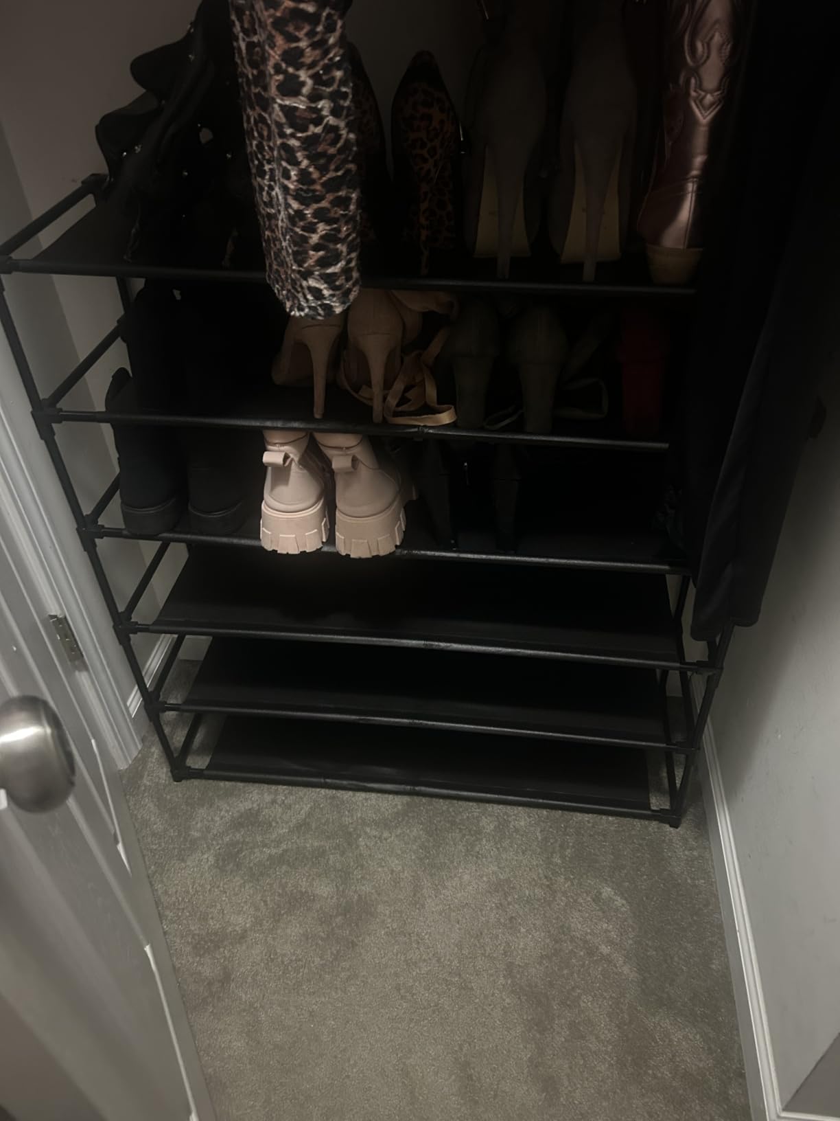 VTRIN 10 Tier Shoe Rack Tall Large Capacity Wide Shoe Organizer with Two Hooks Sturdy Metal Shoe Shelf for Entryway, Closet, Bedroom customer photo 2