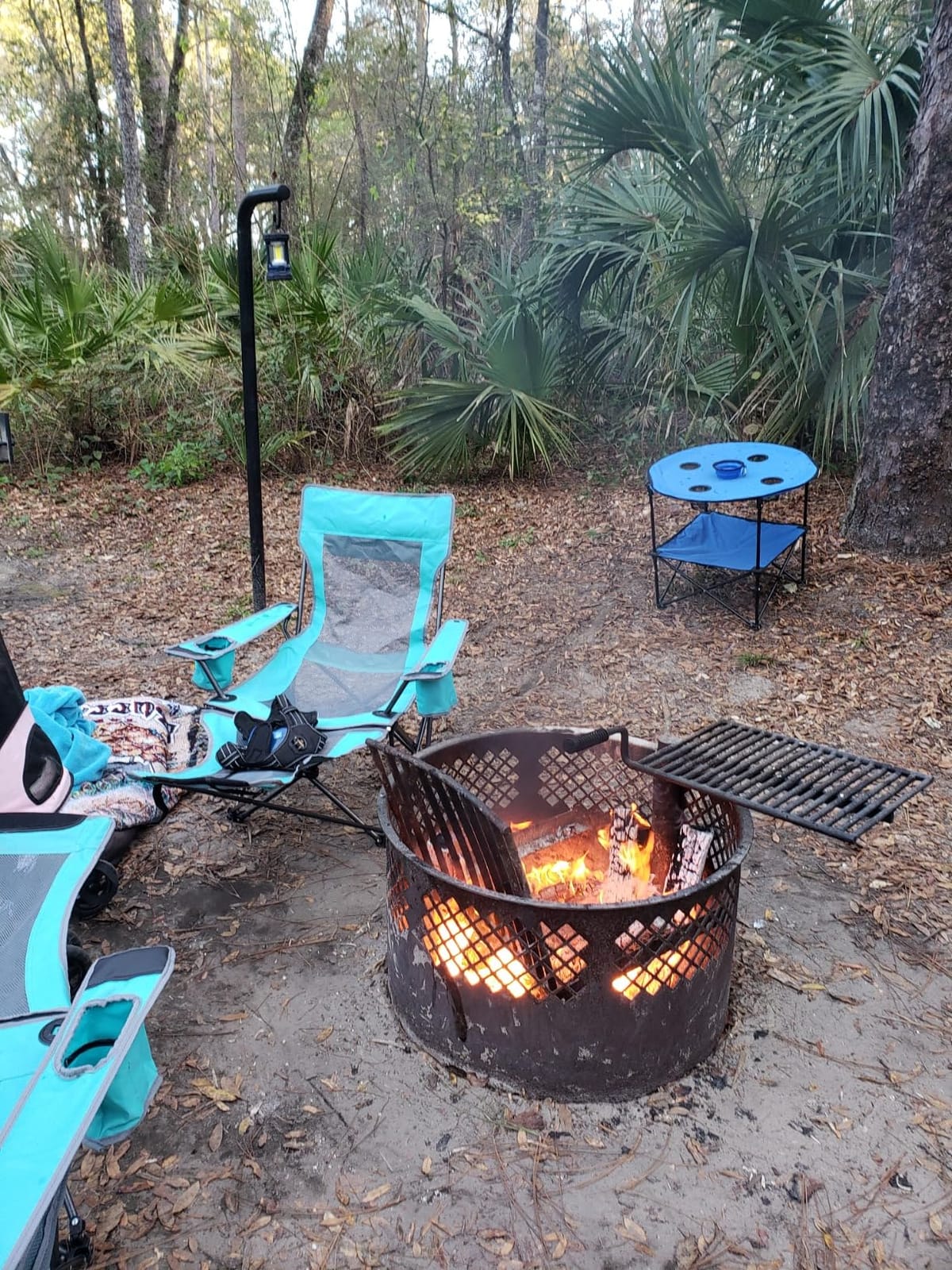 Reclining Camping Chair with Removable Footrest Lounge Chair with Headrest, Cotton Cushion, Portable Adjustable Folding Chairs customer photo 2