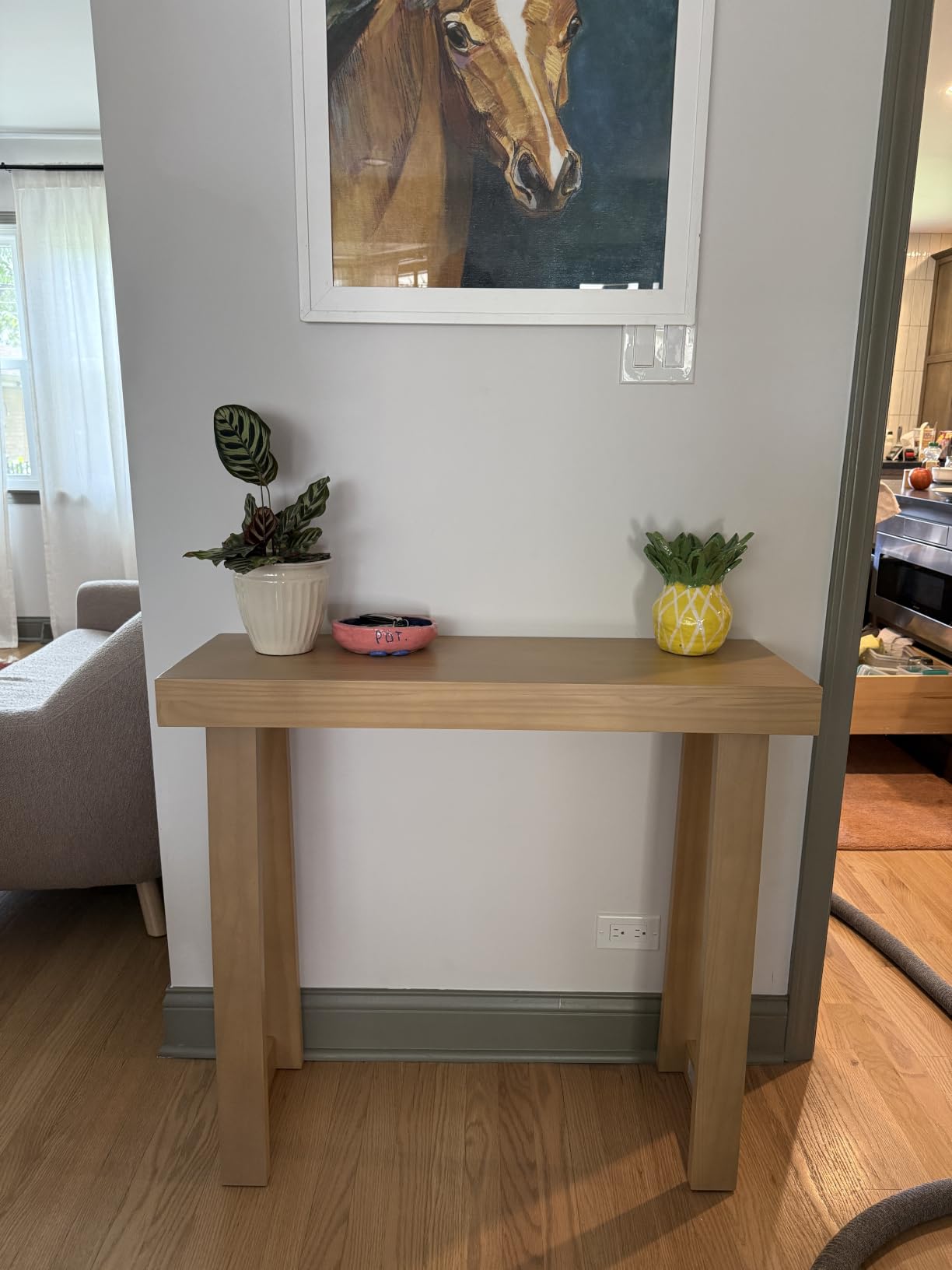 Plank+Beam Classic Console Table, 56 Inch, Blonde, Non-Toxic Finishes, Versatile Design, Elegant Details, Easy Assembly, Quick Setup, Solid Wood customer photo 1