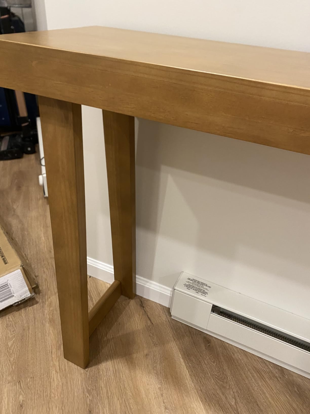 Plank+Beam Classic Console Table, 56 Inch, Blonde, Non-Toxic Finishes, Versatile Design, Elegant Details, Easy Assembly, Quick Setup, Solid Wood customer photo 2