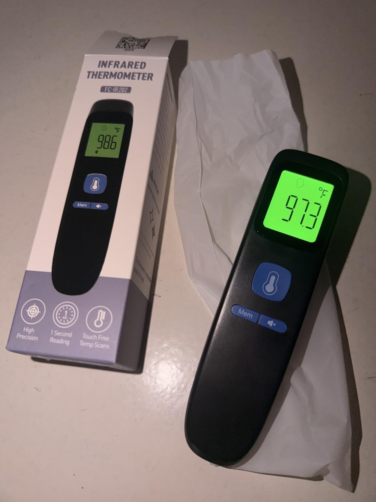 Non-Contact Forehead Thermometer for Adults and Kids, 1 Second Result | Accurate Reading with Large Display, Mute Mode, Memory Recall, Fever Alarm, Easy to use for Home & Hospital customer photo 2