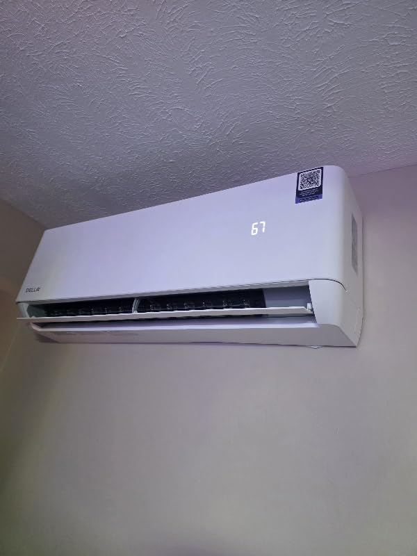 DELLA Optima Series 12,000 BTU Mini Split AC, Hyper Heat Down to -13°F, Up to 550 Sq. Ft, 23 SEER2 115V, Energy Star, WiFi & Alexa, Inverter AC with 1 Ton Pre-Charged Heat Pump & 16.4ft Kit customer photo 1