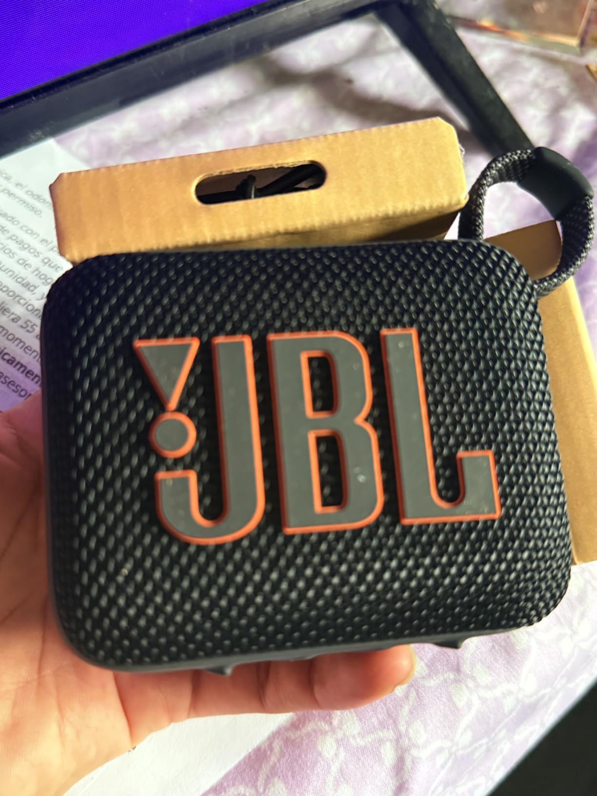 JBL Go 4 - Ultra-Portable, Waterproof and Dustproof Bluetooth Speaker, Big JBL Pro Sound with Punchy bass, 7-Hour Built-in Battery, Made in Part with Recycled Materials (Black) customer photo 1