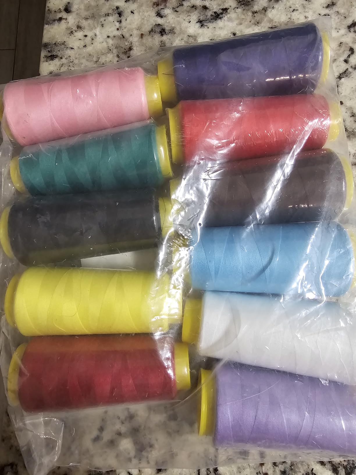 12 Pack Serger Thread Cones, 1800 Yards Each Spool Overlock Thread customer photo 1