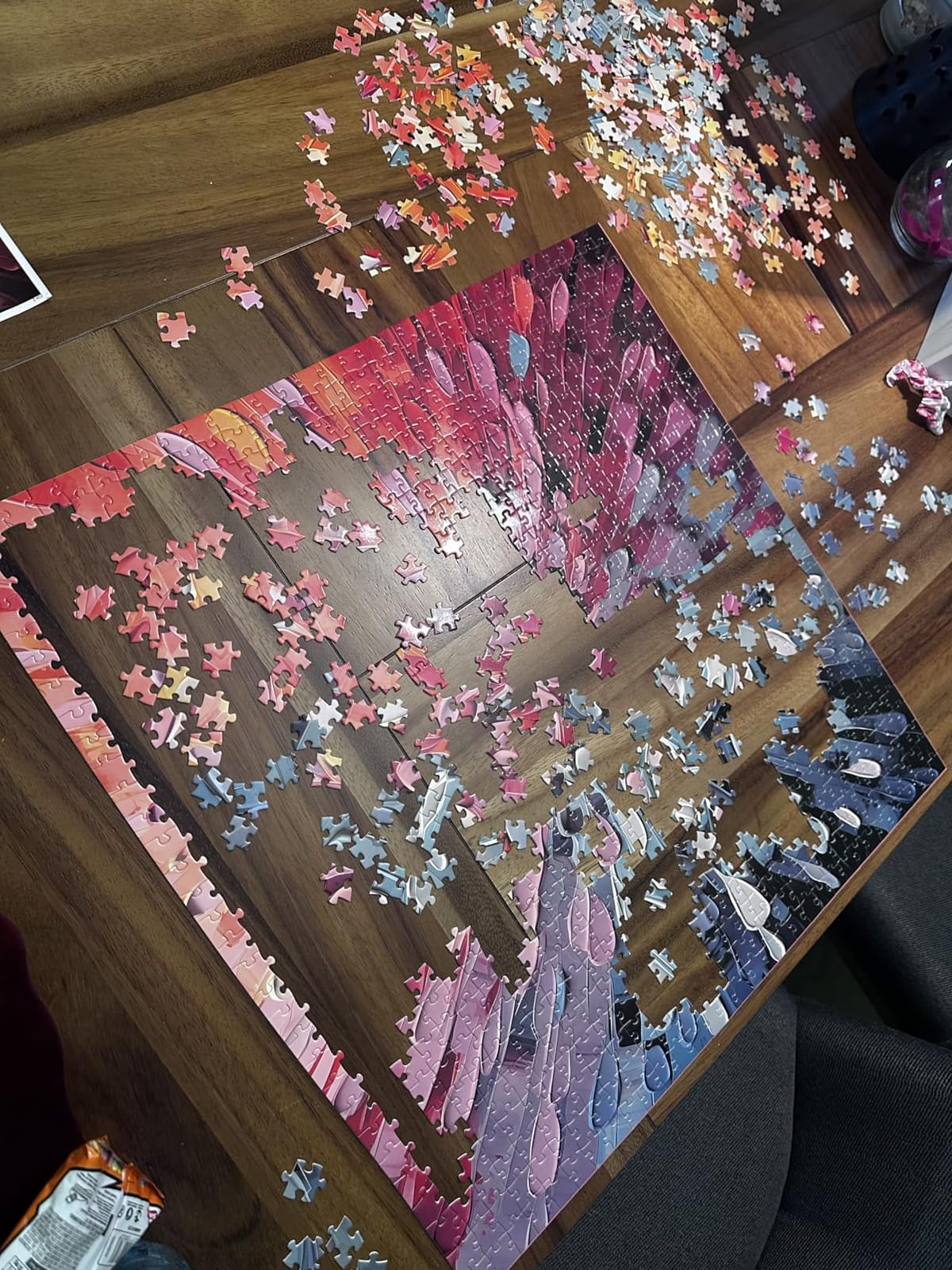 Impossible Puzzles 1000 Piece, Colorful Hard Difficult Puzzle for Adults, Gradient Rainbow Challenging Jigsaw Art Painting customer photo 2