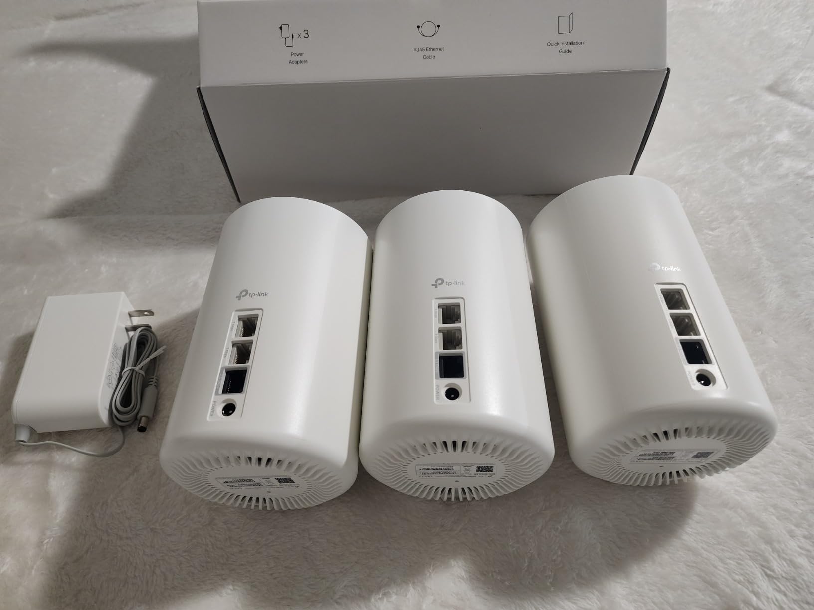 TP-Link Deco XE70 Pro AXE4900 Tri-Band WiFi 6E Mesh WiFi System - 2.5G WAN/LAN Ports, 4.9 Gbps Wi-Fi 7,200 Sq. Ft Coverage, Connect up to 200 Devices, 6 GHz Band, 3-Pack customer photo 2