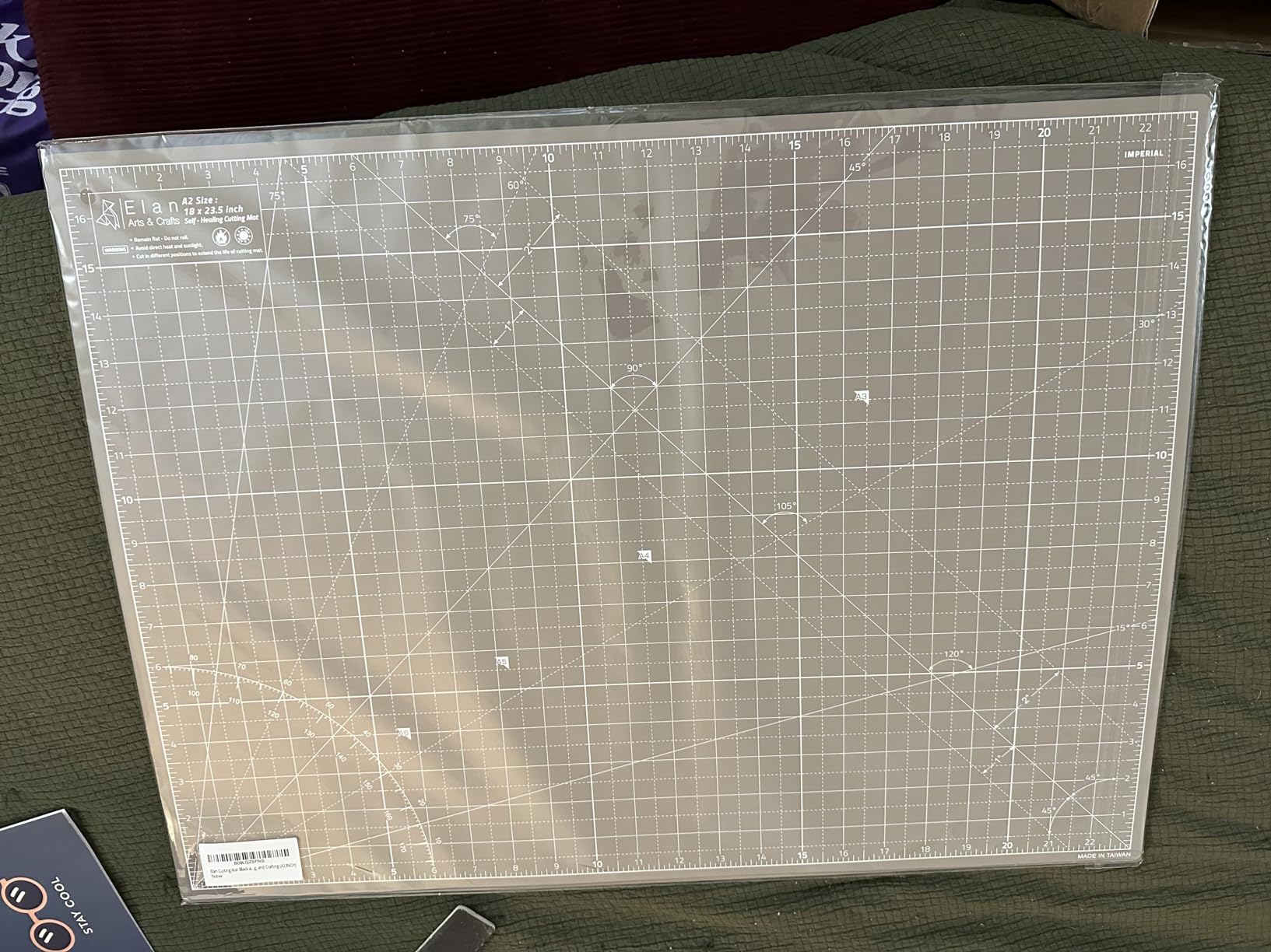 Elan Cutting Mat 36x72 Black & Taupe, Extra Large Self Healing Cutting Mat 36 x 72 Inch, 5-Ply Craft Board Black, Hobby Board for Sewing and Quilting customer photo 1