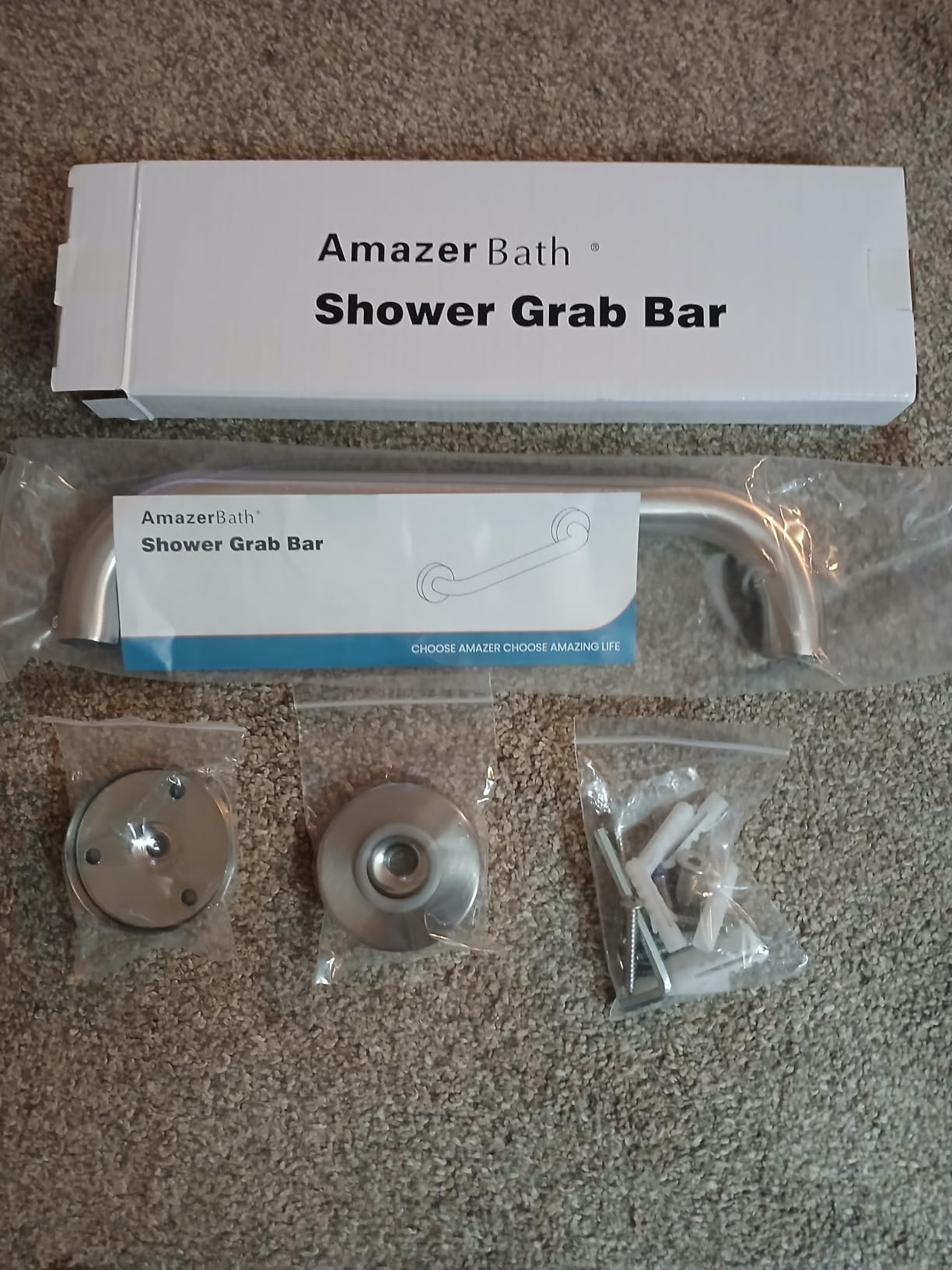 AmazerBath Grab Bars for Bathtubs and Showers Anti Slip, 24