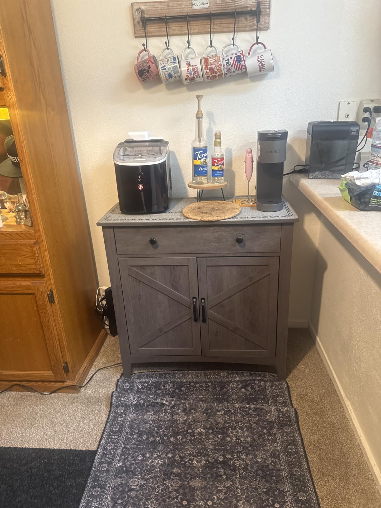 VASAGLE Buffet Cabinet, Coffee Bar, Adjustable Shelf customer photo 1