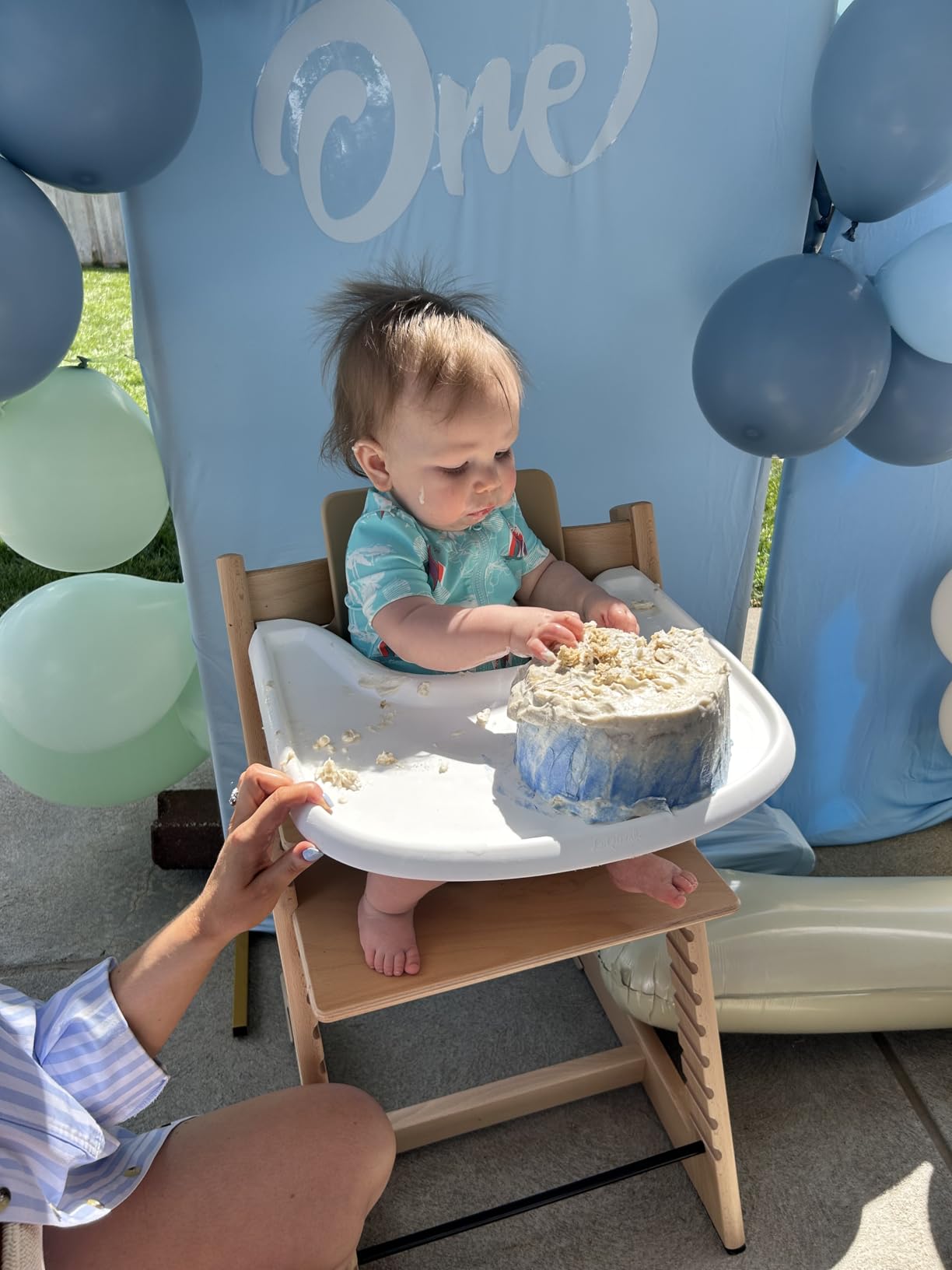 Stokke Tripp Trapp High Chair + Baby Set + Harness, Natural | Includes Chair, Baby Set, Removable Harness for Children 6-36 Months, Adjustable, Ergonomic & Easy to Clean, Baby Essentials customer photo 1