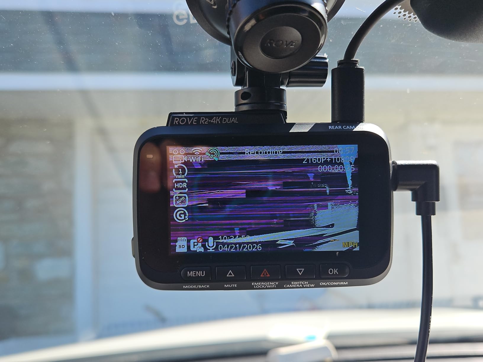 ROVE R2-4K Dual Dash Cam Front and Rear, STARVIS 2 Sensor, Free 128GB Card | 4K Upscaled Front + FHD Rear Recording, 5.8GHz WiFi, 20MB/s Download Speed, App, GPS, 3