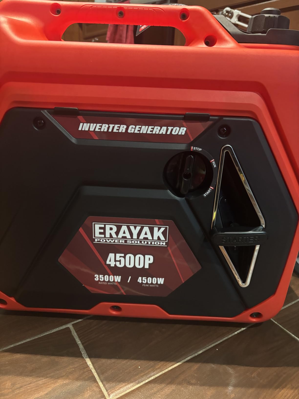 ERAYAK 4500W Portable Inverter Generator for Home Use, Super Quiet Small Generator for Camping Outdoor Emergency Power Backup, Gas Powered Engine, ECO Mode, EPA Compliant customer photo 2