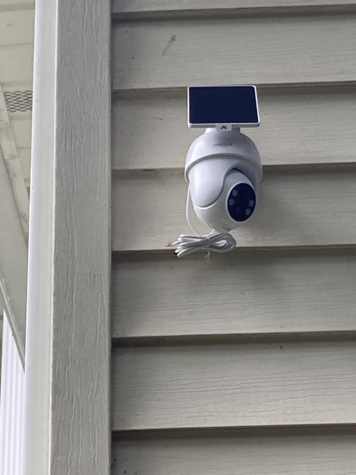 ANSQUE Home Security Cameras Wireless Outdoor, Solar Powered, 4-Cam System | No Subscription Fees, 32GB Local Storage, 360° PTZ Coverage, 365-Day Battery Life, Auto Human Tracking, 2K Color Night Vision customer photo 1