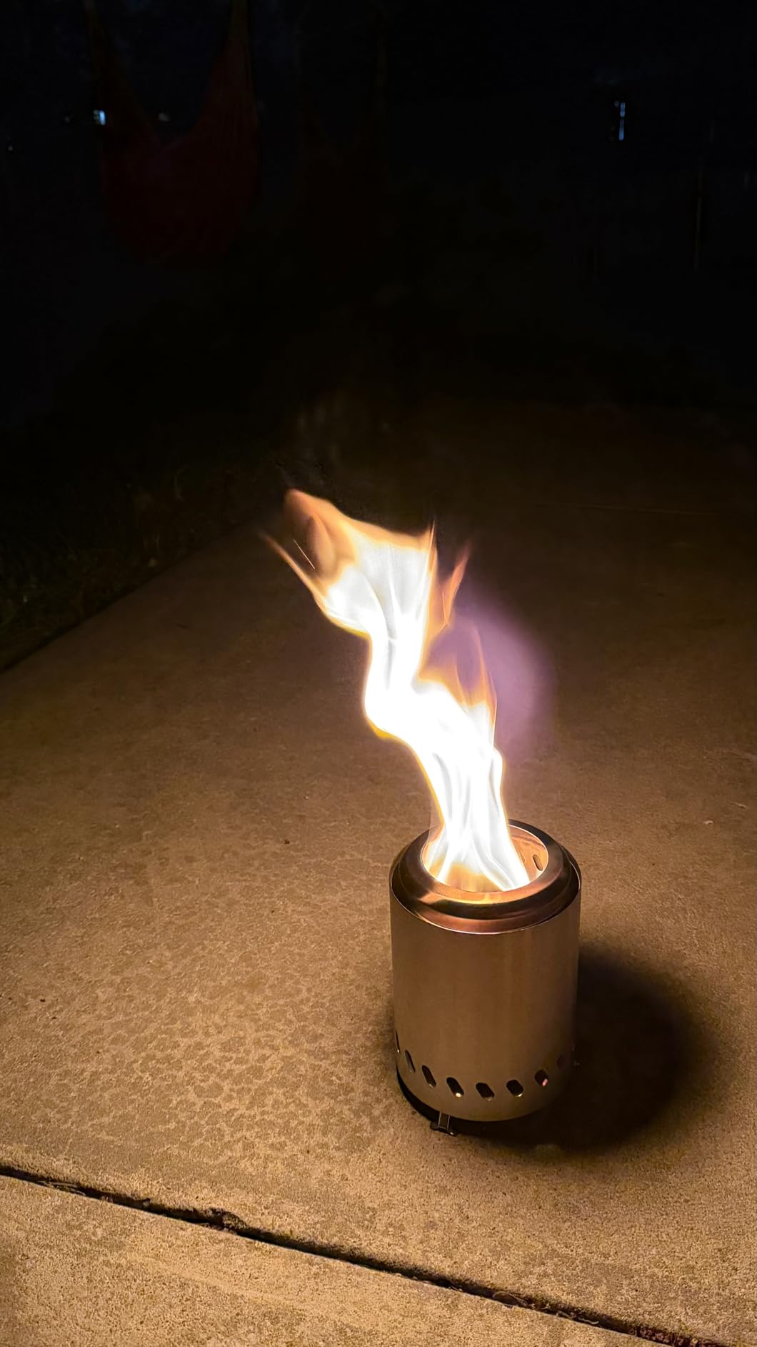 HGD Tabletop Fire Pit, Smokeless Firepit Outdoor, Mini Fire Pit for with Carry Bag for Camping Backyard Patio Garden Picnic, Silver customer photo 2