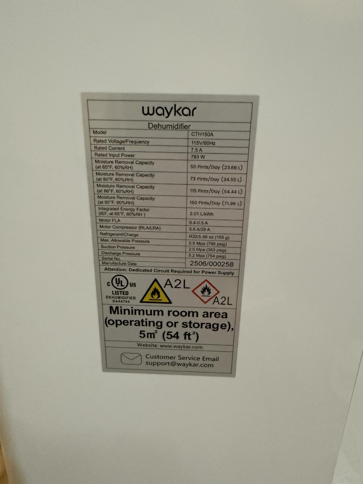 Waykar 6000 Sq.Ft Energy Star Dehumidifier for Basement & Home, 120 Pint/Day with Drain Hose & Tank, Ultra Quiet (40 dB), Smart Auto Comfort Mode customer photo 2
