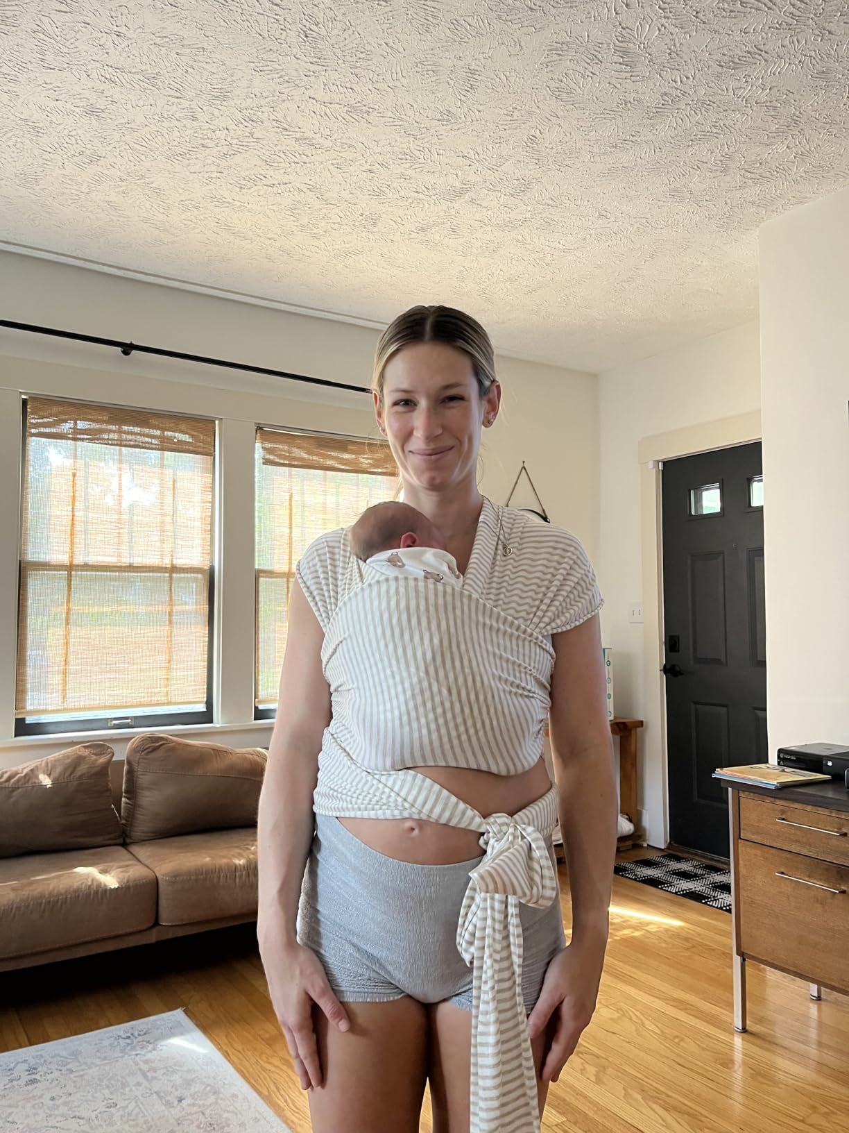 Solly Baby Wrap, Newborn to Toddler Baby Carrier (8-25 Lbs), Spelt customer photo 2