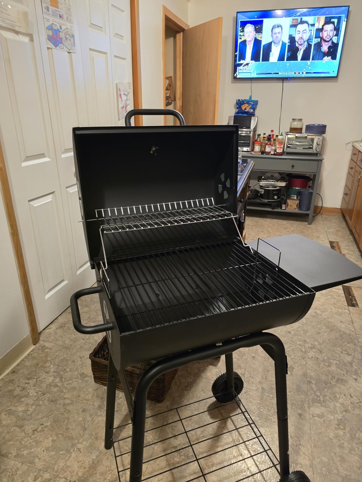 Kendane Barrel Charcoal Grill, Large Charcoal Grills with Side Shelf customer photo 2