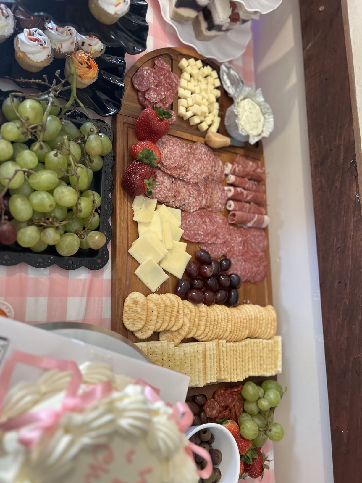 Extra Large Charcuterie Board, 30''x13'' Acacia Cheese Board Set | Crafted From Natural Timber, A Spacious Cheese Board Surface Serves Meats, Crackers And Fruits, Ideal For House Warming Gifts customer photo 1