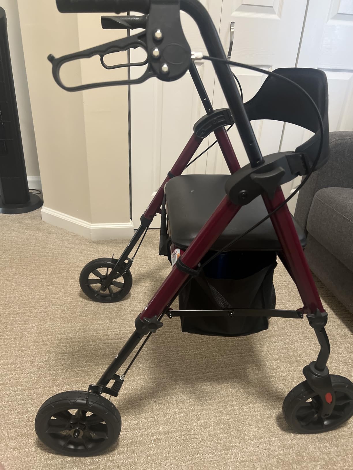 HOMLAND Foldable Rollator Walkers for Seniors with Seat, 17 lb Lightweight customer photo 1