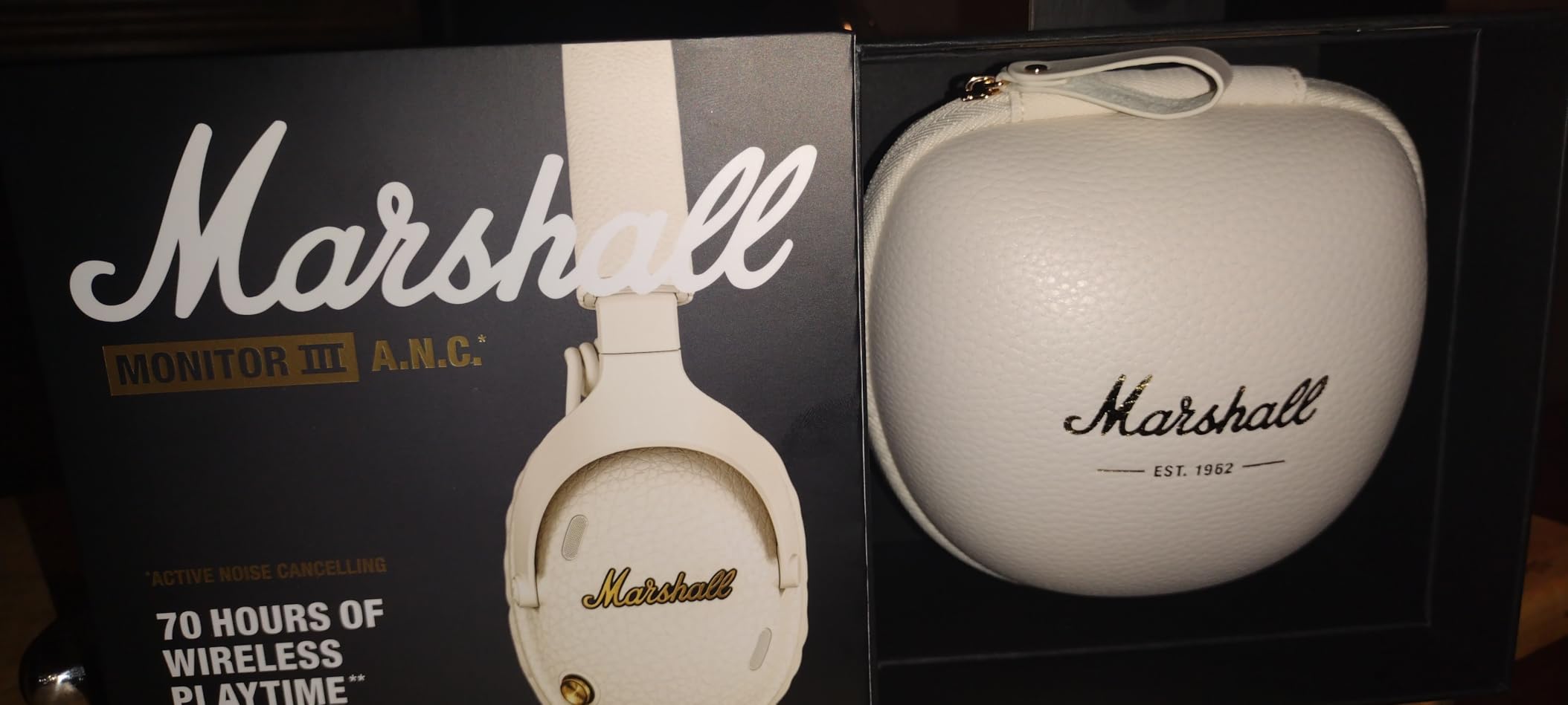 Marshall Monitor III ANC Wireless Over-Ear Headphones - Black | Active Noise Cancellation & Transparency Mode | 100+ Hr Playtime | Microphone for Calls | Lightweight Design for Travel customer photo 1