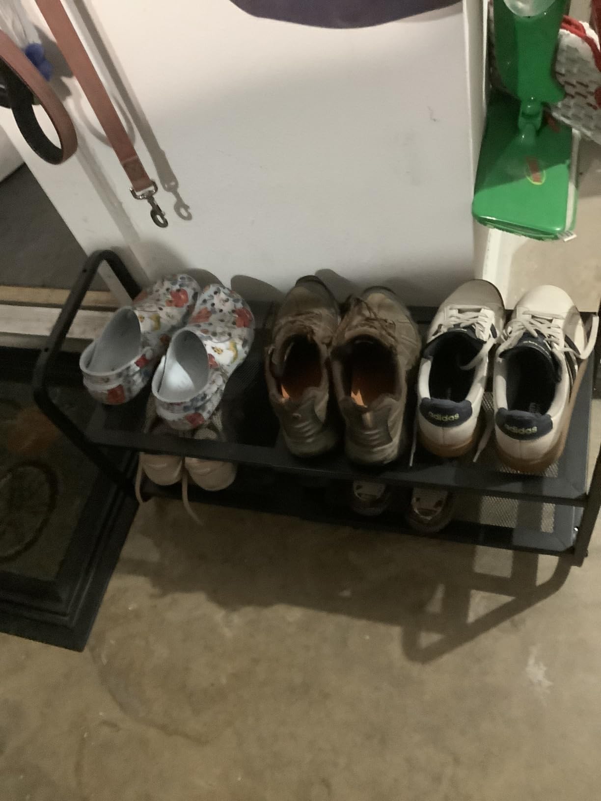 Expandable Metal Shoe Rack for Closet, Entryway & Garage, 2-Tier, Black | Adjustable Height for Boots, Stackable Design, Dense Mesh Shelves for Heels, Fits Small Spaces, Apartments and Rentals customer photo 1