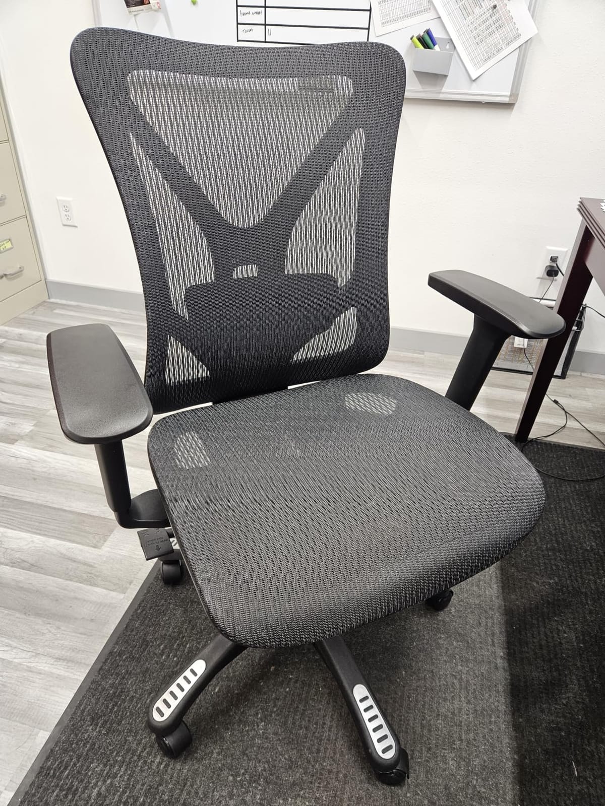Ergonomic Office Chair, Mesh Computer Desk Chairs with BIFMA X5.1 Certified, Adjustable Lumbar Support, 3D Arm, Tilt Back, Wide Seat, Comfy Swivel Work Task Chair for Company and Home (Obsidian Black) customer photo 1