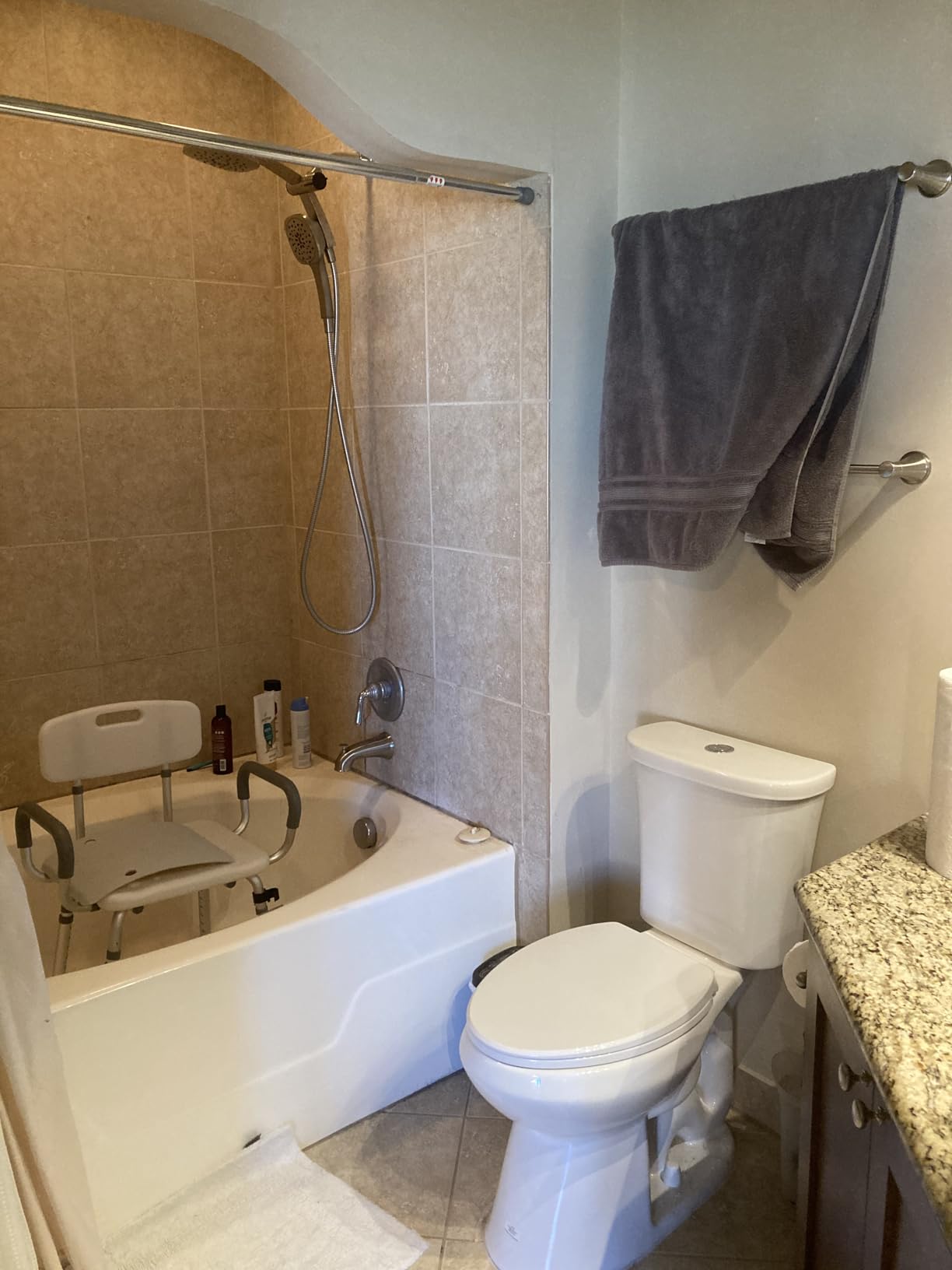 soundfuse Shower Chair for Inside Shower with Arms and Back, Aluminum Frame customer photo 2