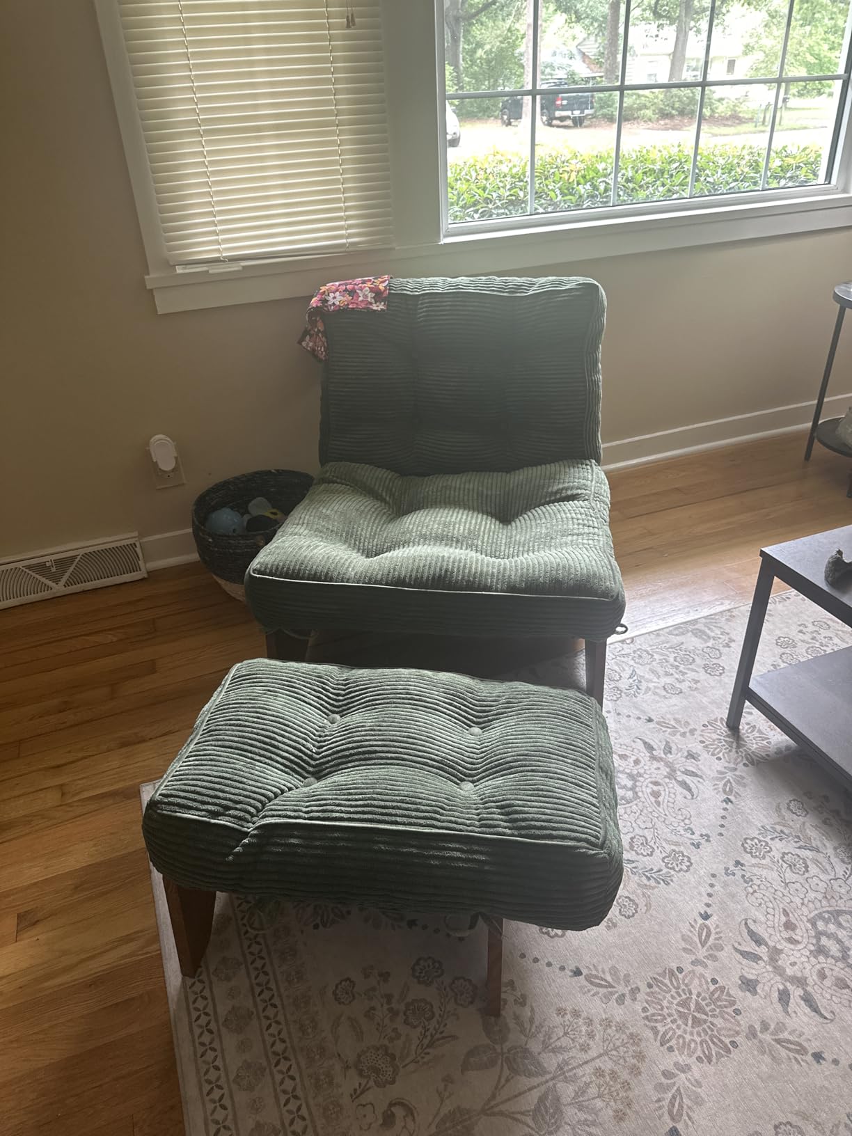 MAXYOYO Accent Chair with Ottoman, Lounge Chair with Adjustable Backrest customer photo 2