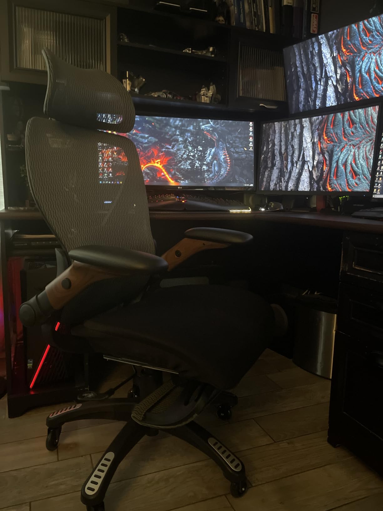 ELABEST X100 Ergonomic Mesh Office Chair with Footrest, Big and Tall Home Desk Chair with 5D Flip-Up Arms, Adjustable 3D Lumbar Support, Gaming & Executive Computer Chairs customer photo 2
