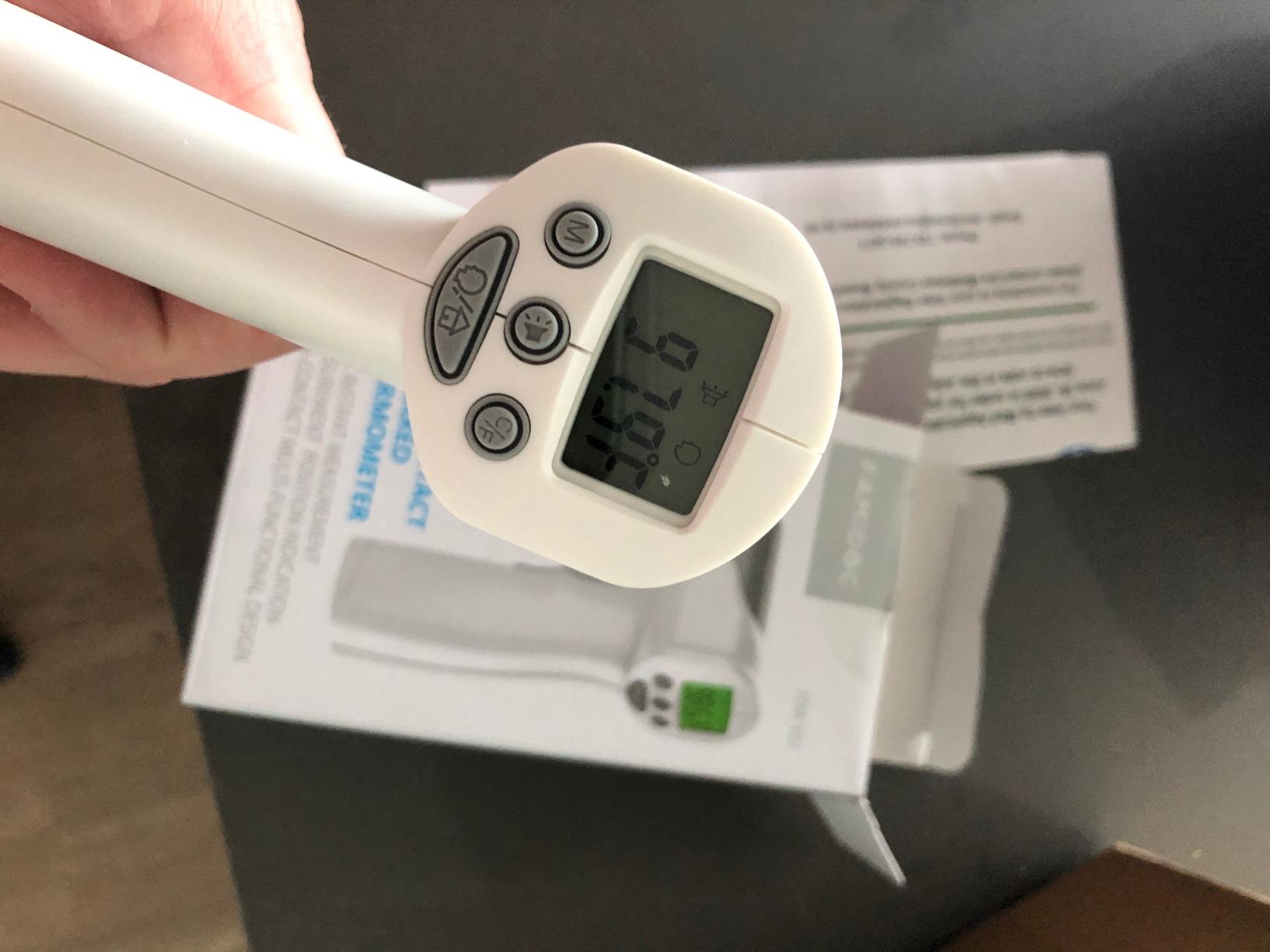 Medical Grade FSA-HSA Eligible Heavy Duty Touchless Infrared Forehead Thermometer, for Adults & Baby Digital Thermometer Gun, 1s Instant Results customer photo 2