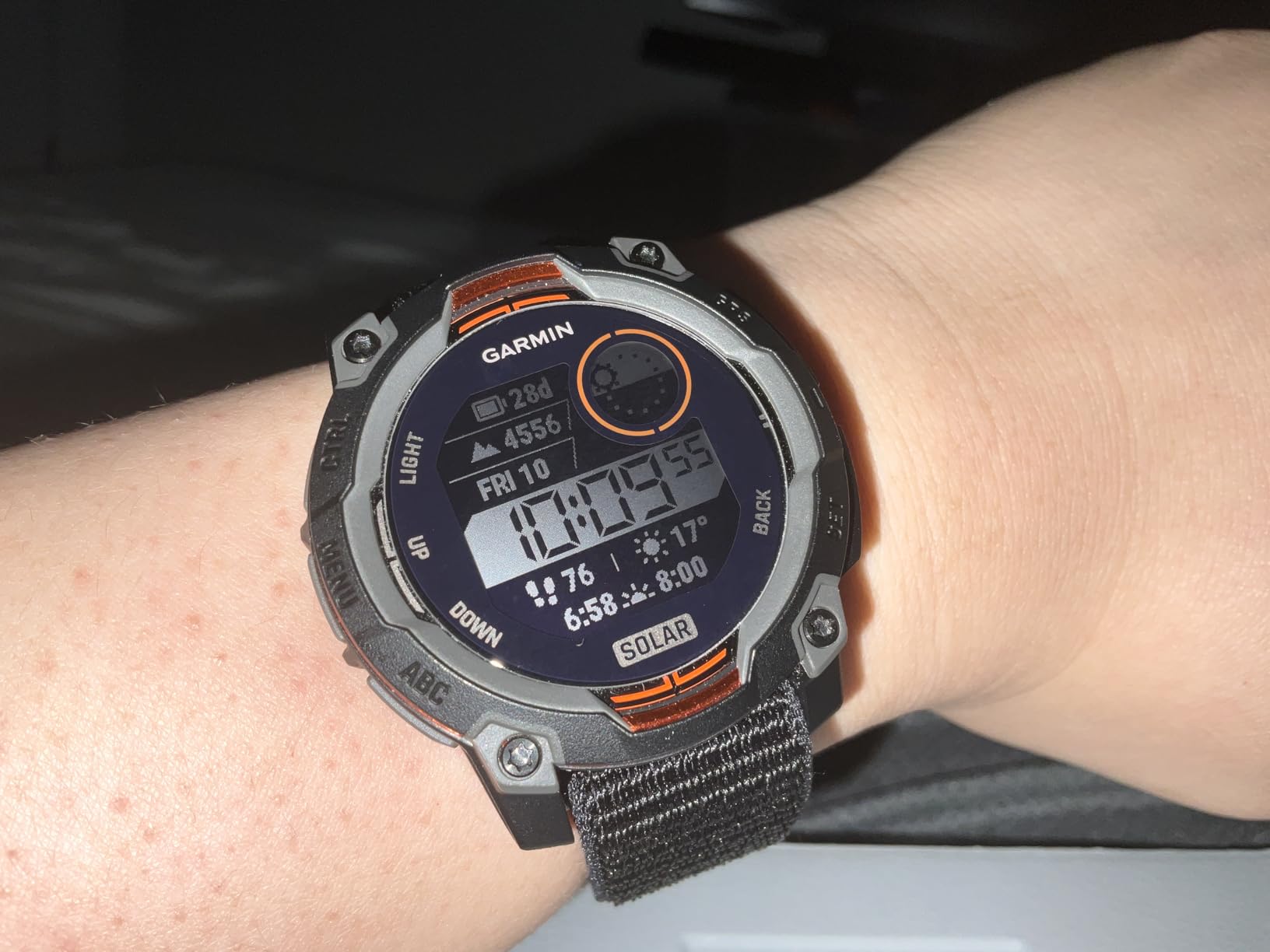 Garmin Instinct 3 Solar, Rugged GPS Smartwatch, 45mm, Black | Solar Charging, Rugged Design, Metal-Reinforced Bezel, 24/7 Health Monitoring, Built-In Flashlight customer photo 2