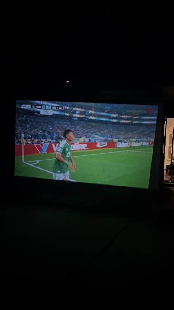 Outdoor Projector Screen with Stand - 120 Inch Portable Projector Screen Indoor and Outdoor Projector Screens 16:9 4K HD Wrinkle Free Lightweight Movie Screen with Carry Bag,Enioy Movie Nights customer photo 2