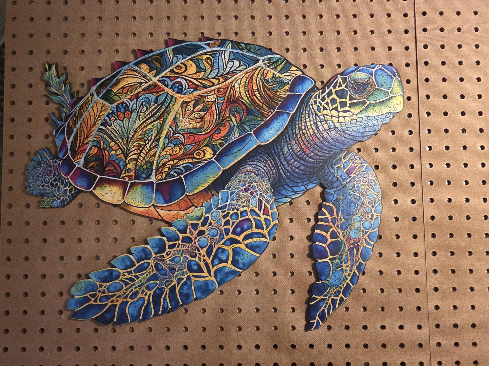 Mys Aurora Octopus Puzzles for Adults 500 Pieces Wooden Jigsaw Puzzles | 5MM Thick Unique Shape Puzzle Ocean Wood Puzzles for Adults and Kids Birthday Gifts Family Game 17 * 17inch customer photo 1