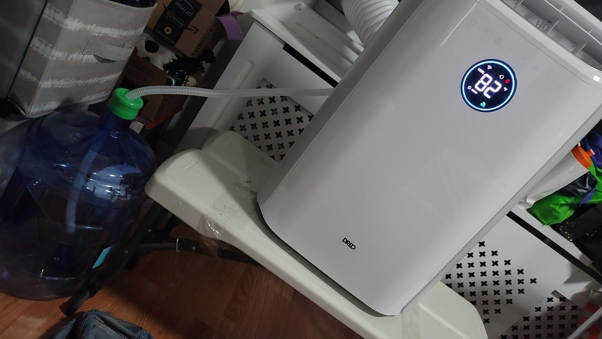 DREO Portable Air Conditioner 318S, 8000 BTU ASHRAE (5000 BTU DOE) Smart AC Unit for Bedroom with Drainage-free Cooling, Fan&Dehumidifier 3 in 1, APP/Voice/Remote, Quiet Standing AC for Room Indoors customer photo 1