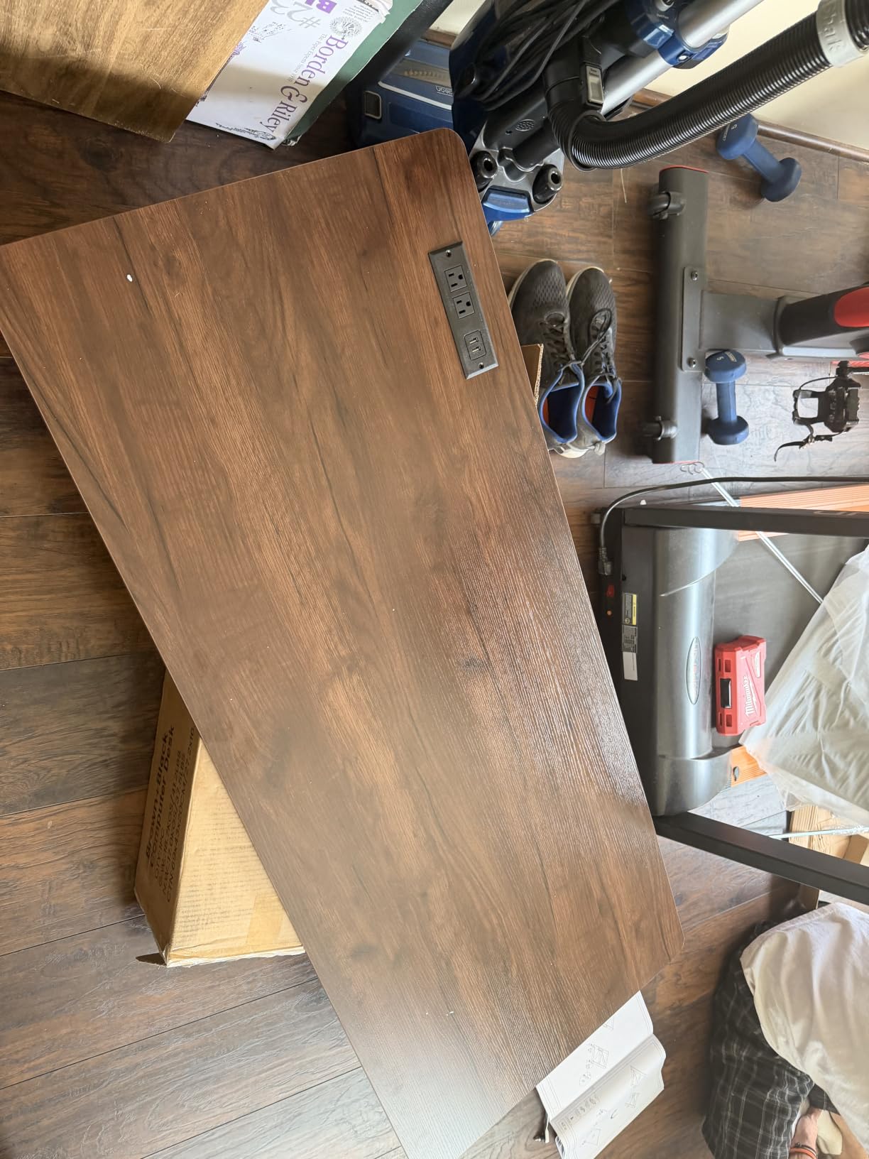 SEDETA Farmhouse 55 inch L Shaped Standing Desk with Storage Drawers customer photo 2