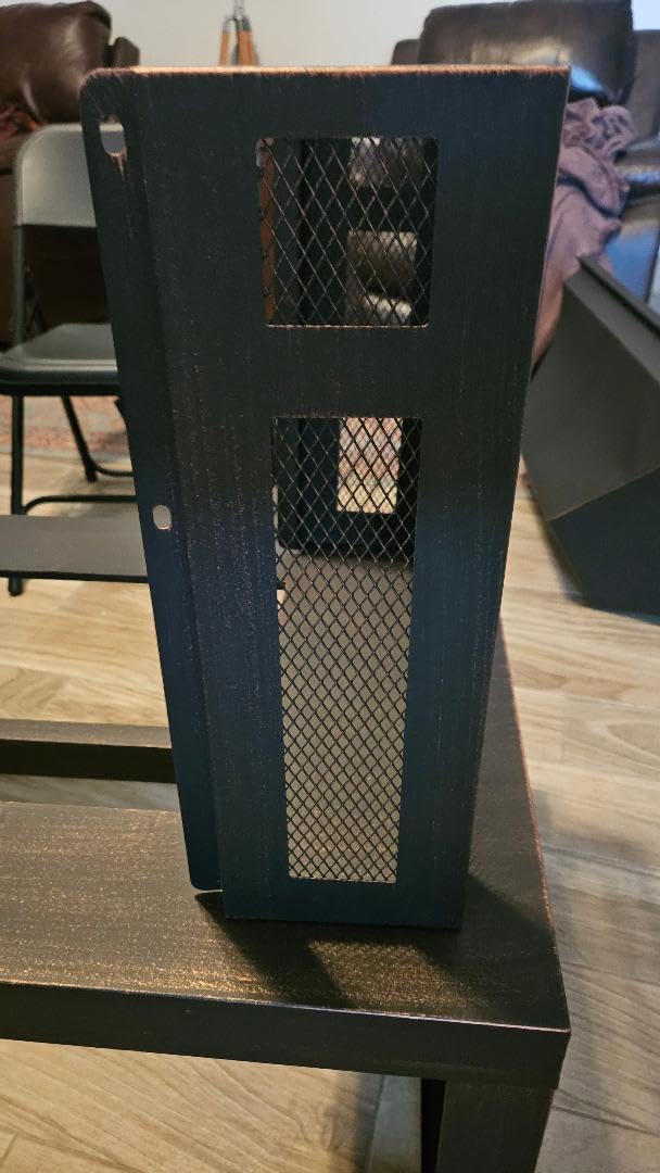 Panovue 39 Inch Fire Pits with Outdoor Chimney and Wood Storage | Large Outdoor Fireplace, Mesh Spark Screen, Fire Poker Included, Built-In Log Storage, For Backyard Patio Camping customer photo 2