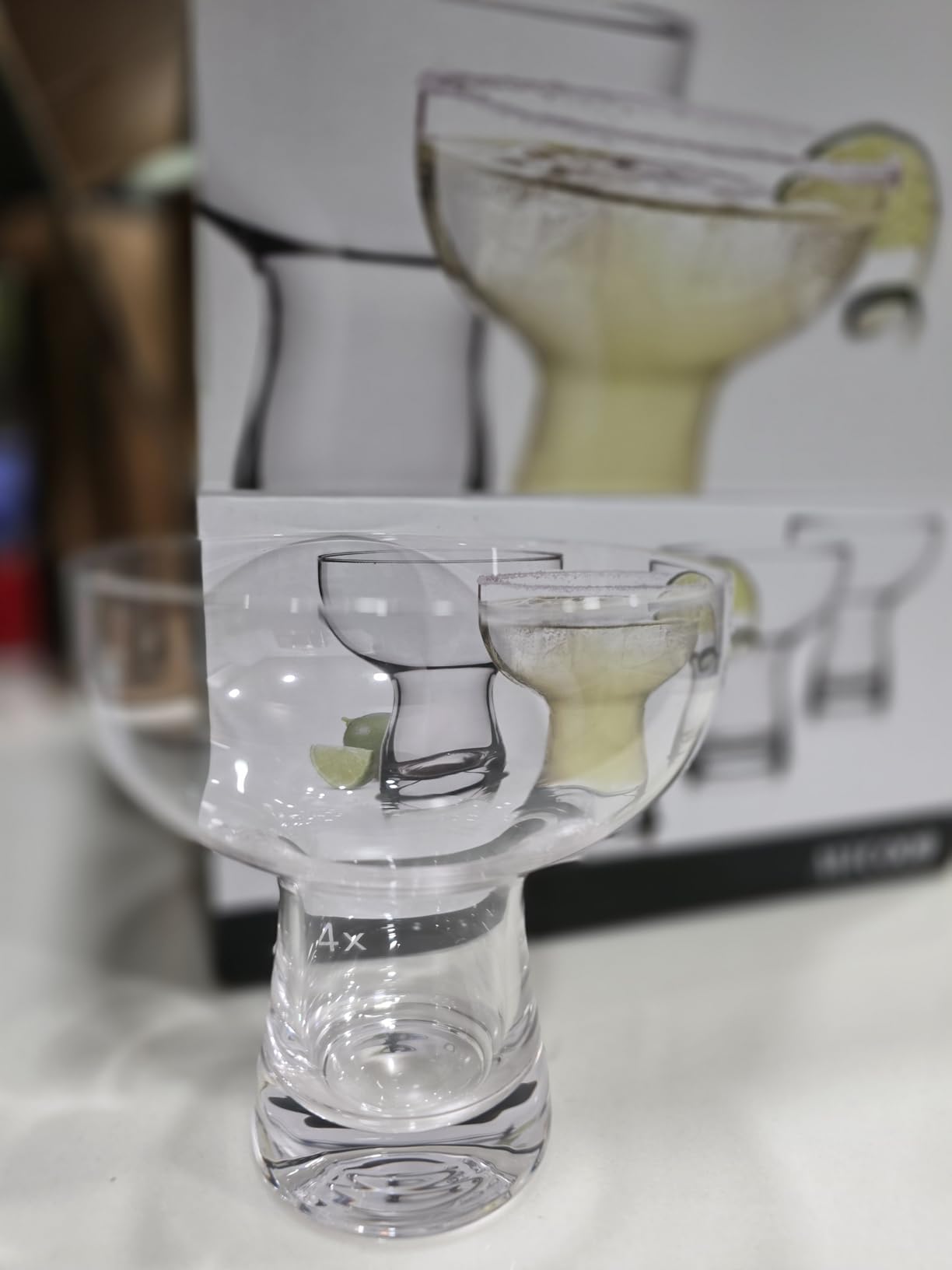Martini Glasses Set of 4, 10oz, Coupe Cocktail Glasses for Margarita | Manhattan, Cosmopolitan, Espresso, Home Bar, Evening Parties, Birthdays, Housewarming Gift customer photo 1