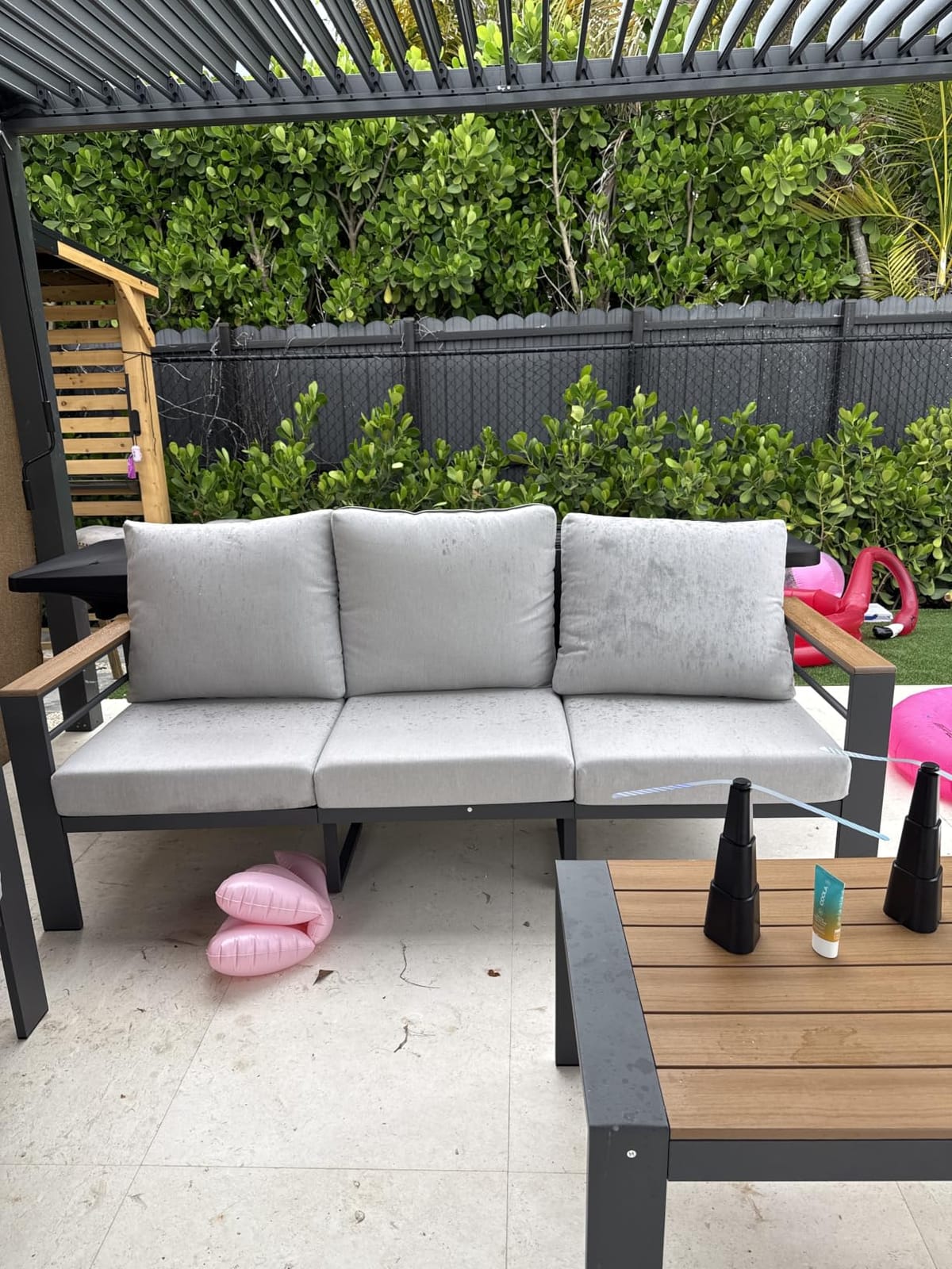 Aoxun Aluminum Patio Furniture Set 7 Seats, Oversized Outdoor Sectional with Washable Thick Cushions, Coffee Table, Patio Conversation Sets for Porch, Balcony, Deck customer photo 1