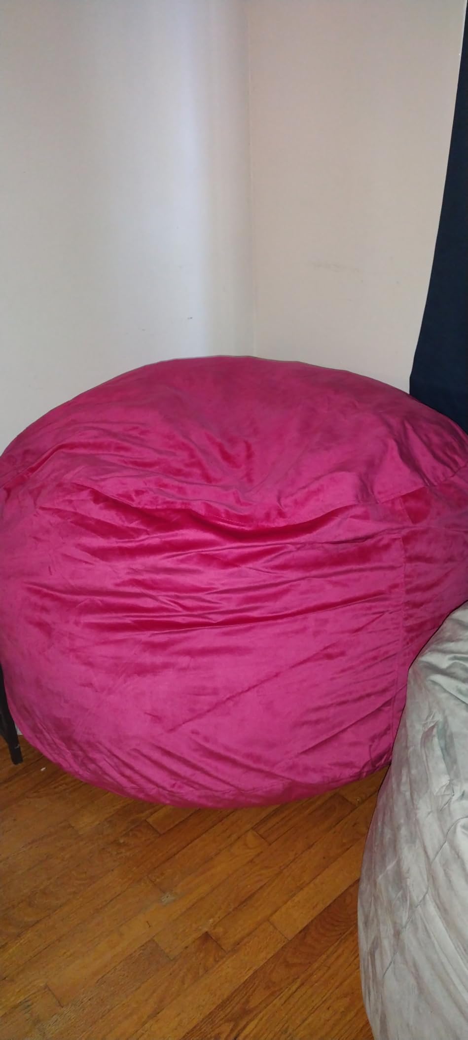 5FT Bean Bag Chair, Large Bean Bag Chairs with Memory Foam Filled, Fluffy Beanbag Sofa with Dutch Velvet Cover, Round BeanBag Chairs for Living Room, Playroom - Lemon customer photo 1