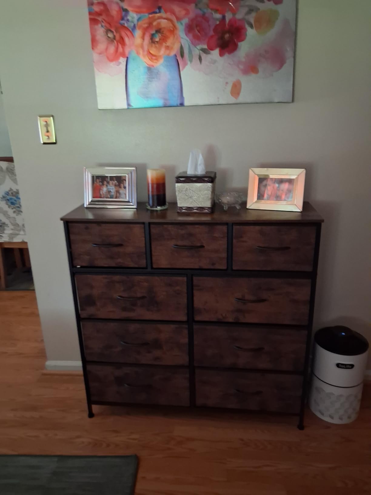SONGMICS Dresser for Bedroom, Tall Dresser with 8 Fabric Drawers customer photo 1
