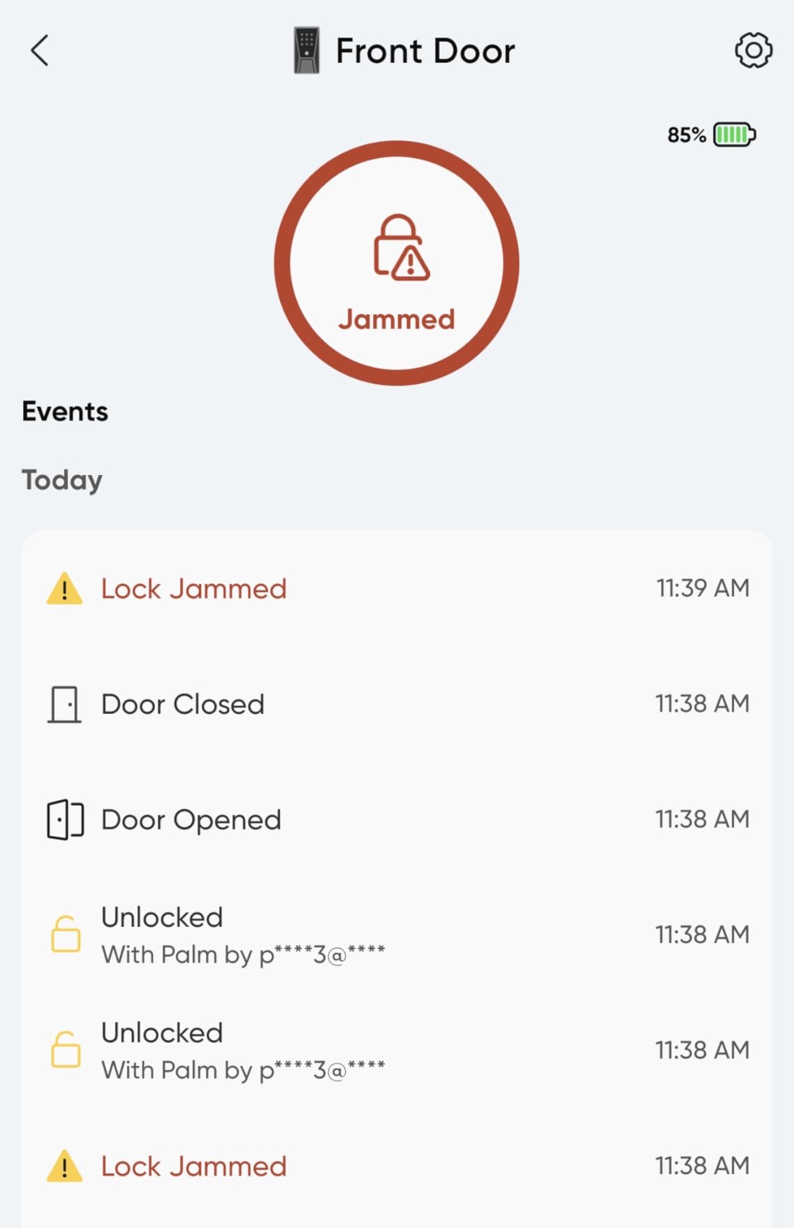 Wyze Palm Lock, Smart Door Lock with Palm Vein Recognition, Keyless Entry Smart Locks for Front Door, Keypad, Auto Lock, Dual Battery, Wi-Fi, Works with Alexa & Google, BHMA, IP53, Mechanical Key customer photo 2