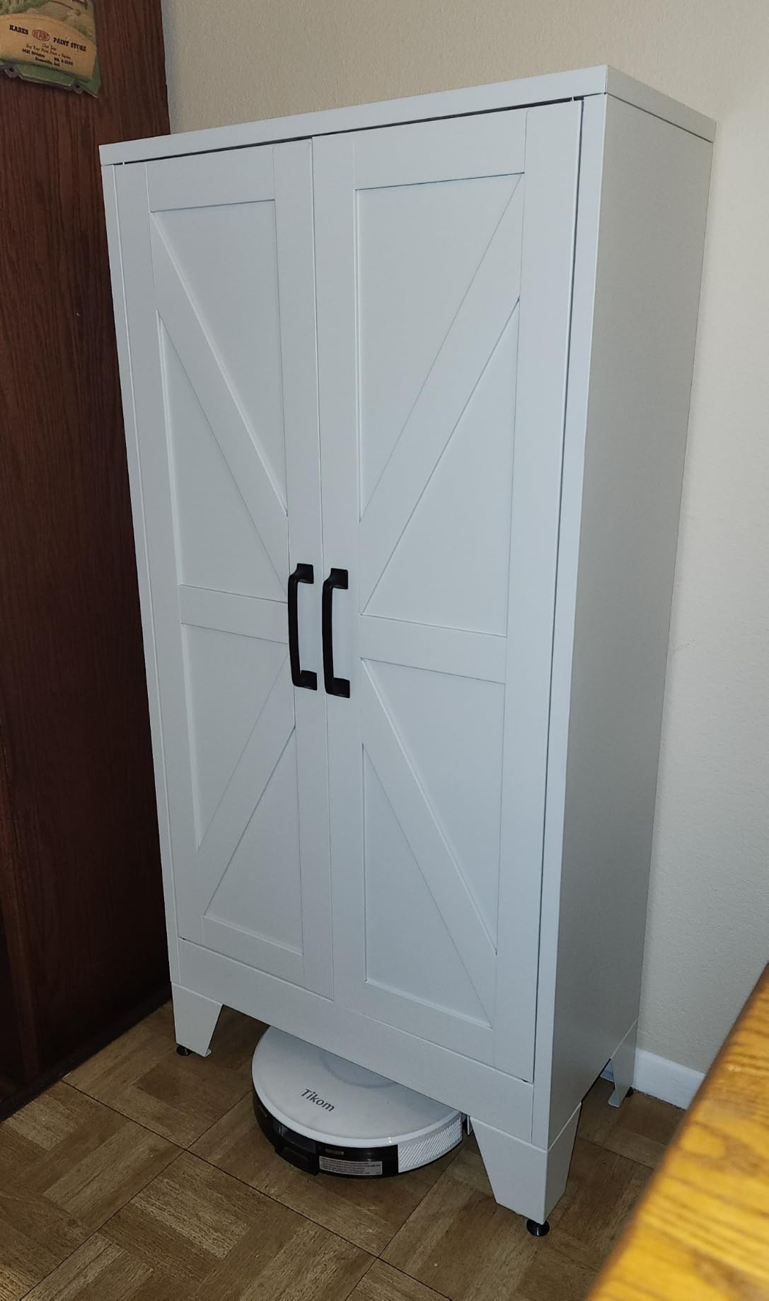 White Metal Pantry Storage Cabinet Tall Storage Cabinet Kitchen Pantry 75